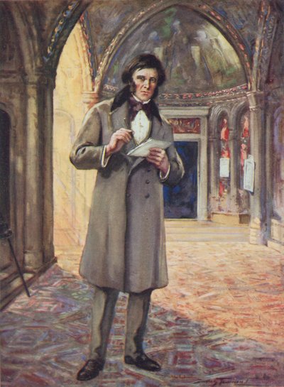 John Ruskin w Wenecji (litografia kolorowa) autorstwa C. Dudley Tennant