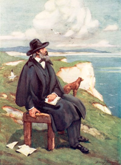 Tennyson: najsłodsza piosenkarka wiktoriańskiej Anglii (kolorowa litografia) autorstwa C. Dudley Tennant