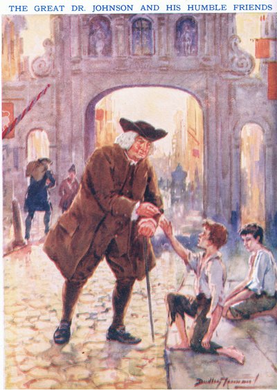 Wielki dr Johnson i jego pokorni przyjaciele (litografia kolorowa) autorstwa C. Dudley Tennant