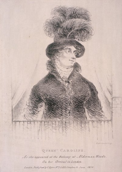 Karolina, małżonka Jerzego IV, 1820 autorstwa C Dyer