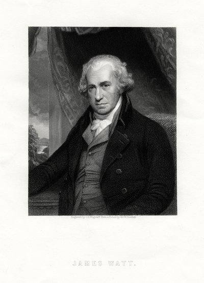 James Watt, szkocki wynalazca i inżynier, XIX wiek. autorstwa C. E. Wagstaff