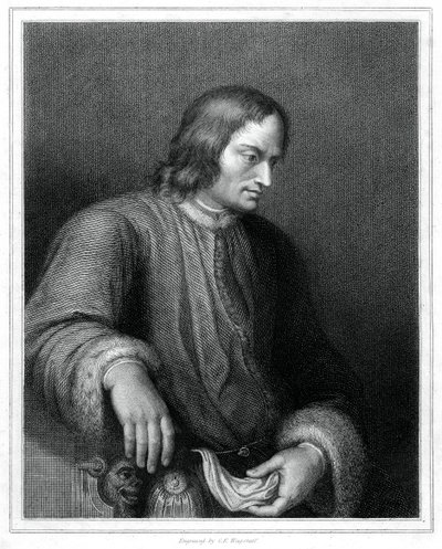 Lorenzo de Medici, włoski mąż stanu i władca Republiki Florenckiej, 1833. autorstwa C. E. Wagstaff
