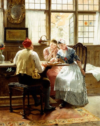 Gra w warcaby, autorstwa C. Hendrick Nordenberg