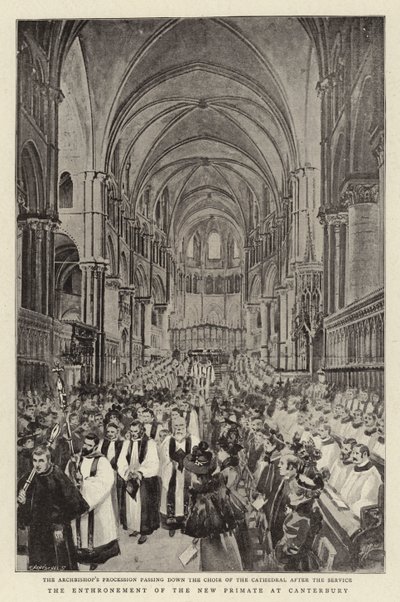 Intronizacja nowego prymasa w Canterbury autorstwa C. Hentschell