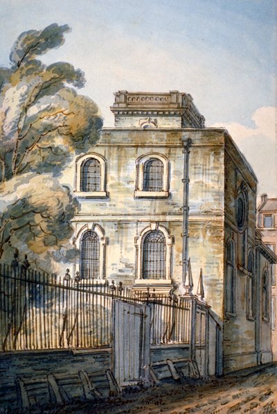 Church of All Hallows the Great, Upper Thames Street, Londyn, 1813 autorstwa C John M Whichelo