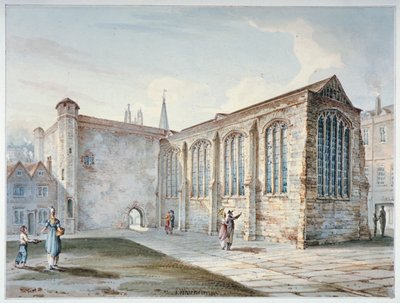 Kaplica Świętej Trójcy, Leadenhall Street, znana jako Leadenhall Chapel, City of London, 1805. autorstwa C John M Whichelo