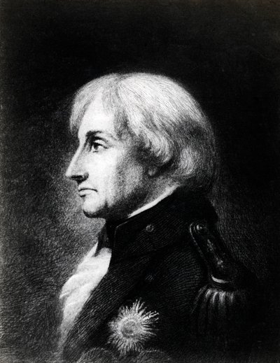 Lord Nelson w Merton House na początku września 1805, XIX wiek autorstwa C John M Whichelo