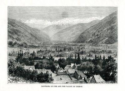 Cier i dolina Bagneres-de-Luchon, Francja, ok. 1879 r. autorstwa C. Laplante