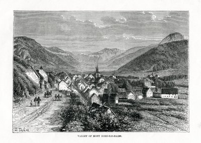 Dolina Mont-Dore-les-Bains, Francja, XIX wiek autorstwa C. Laplante