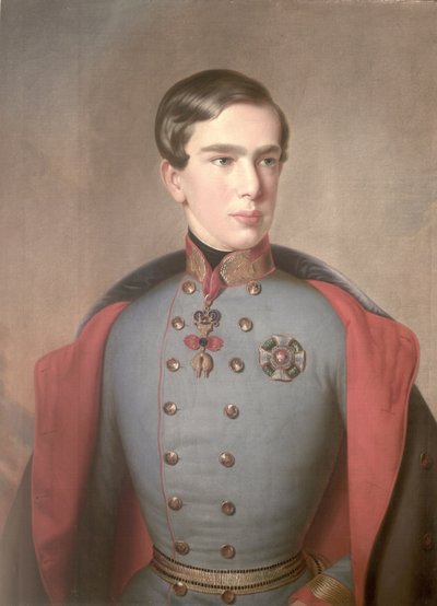 Portret cesarza Franciszka Józefa Austrii (1830-1916) lat 20, 1850 autorstwa C. Lemmermayer