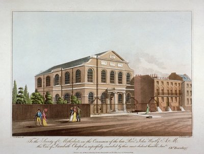 Kaplica Metodystów w Lambeth, Londyn, 1816. autorstwa C Rosenberg