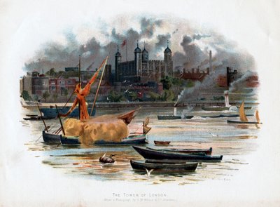 Tower of London, Anglia, 1895 r autorstwa C. Wilkinson