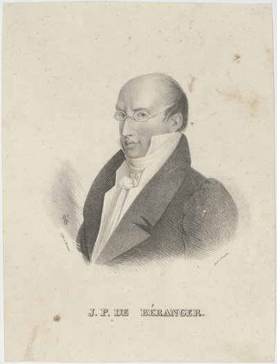 Portret Pierre-Jeana de Béranger 1780-1857. autorstwa Cäcilie Brandt