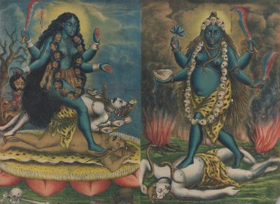 Kali Tara, ca. 1885-90. autorstwa Calcutta Art Studio
