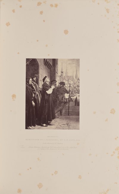 Męczeństwo L. Saundersa, autor: C.W. Cope, R.A. autorstwa Caldesi and Montecchi