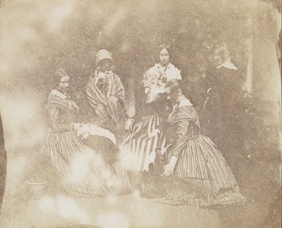 34. Grupy artystyczne w różnych pozach, ca. 1845. autorstwa Calvert Jones