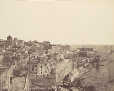 Port w Valletcie, Malta, lata 50. XIX wieku. autorstwa Calvert Jones