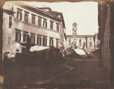 Widok Schodów Kapitolu, Rzym, 1846 r. autorstwa Calvert Richard Jones