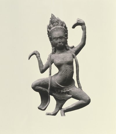 Tańcząca Apsara, detal z fryzu, koniec XII - początek XIII w. (kamień) (detal z 155540) autorstwa Cambodian Cambodian