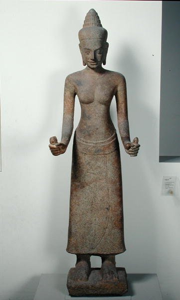 Posąg bogini Lakszmi z Preah Ko, Bayon Style autorstwa Cambodian Cambodian