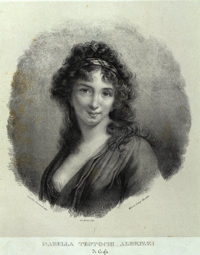 Portret Isabelli Teotochi Albrizzi (lito) autorstwa Camilla Guiscardi
