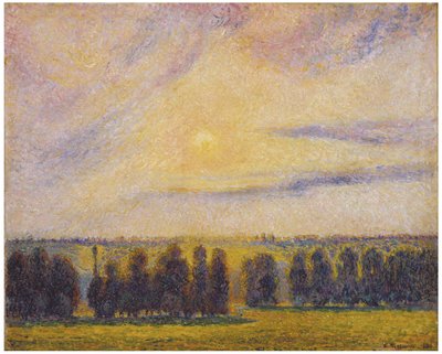 Zachód słońca w Eragny autorstwa Camille Jacob Pissarro
