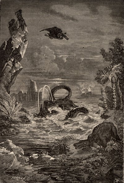 Ziemia w czasach dinozaurów autorstwa Camille Flammarion