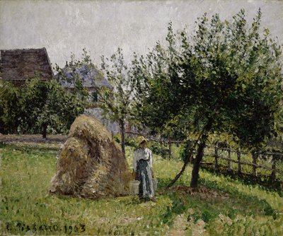 Jabłonie w Eragny, słoneczny poranek, 1903 autorstwa Camille Jacob Pissarro
