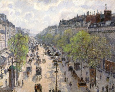 Bulwar Montmartre, wiosna, 1897 autorstwa Camille Jacob Pissarro