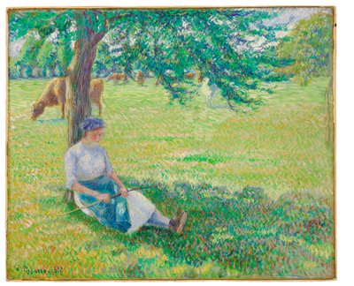 Kowbojka, Eragny, 1887 autorstwa Camille Jacob Pissarro
