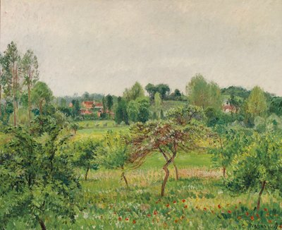 Czerwiec, Deszczowa Pogoda, Eragny; czerwiec, deszczowa pogoda, Eragny, 1898 autorstwa Camille Jacob Pissarro
