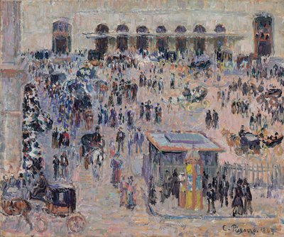 Place du Havre i Gare Saint-Lazare, 1893 autorstwa Camille Jacob Pissarro