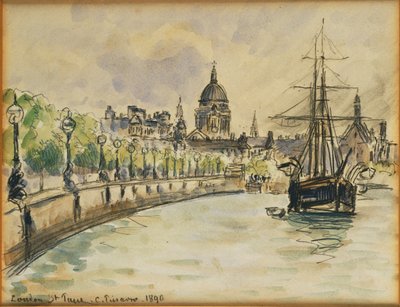 Londyn, Katedra św. Pawła, 1890 autorstwa Camille Jacob Pissarro