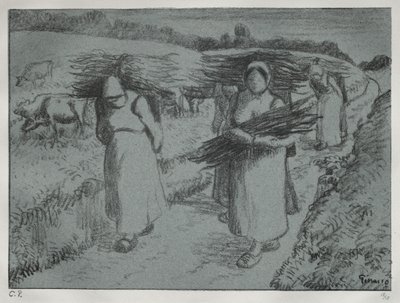 Chłopi niosący pedały, ok. 1930 r. 1896. autorstwa Camille Jacob Pissarro
