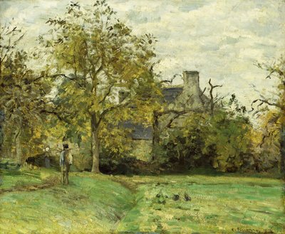 Dom Piette w Montfoucault, La Maison de Piette a Montfoucault, 1874 autorstwa Camille Jacob Pissarro