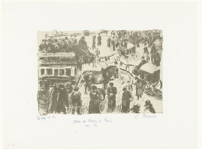 Place du Havre Place du Havre w Paryżu na Z (tytuł na obiekcie) autorstwa Camille Jacob Pissarro