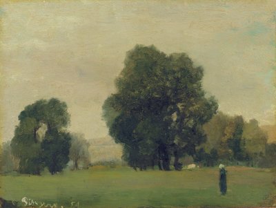 Łąki La Roche-Guyon, 1859 autorstwa Camille Jacob Pissarro