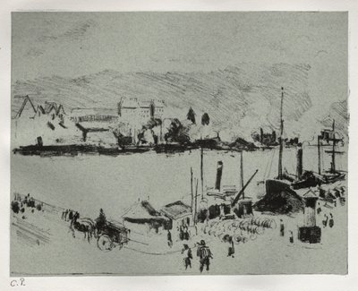 Quai Boieldieu w Rouen, ok. 1930 1896. autorstwa Camille Jacob Pissarro