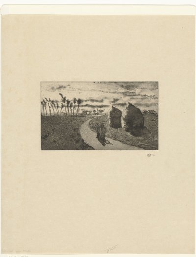 Zmierzch ze stogami siana Zmierzch z meblami autorstwa Camille Jacob Pissarro