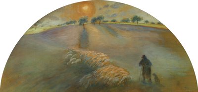 Pasterz i owce; Berger et Moutons, 1890 autorstwa Camille Jacob Pissarro