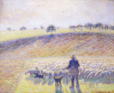 Pasterz z owcami, 1888 autorstwa Camille Jacob Pissarro