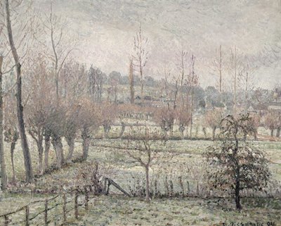 Efekt śniegu w Eragny, 1894 autorstwa Camille Jacob Pissarro