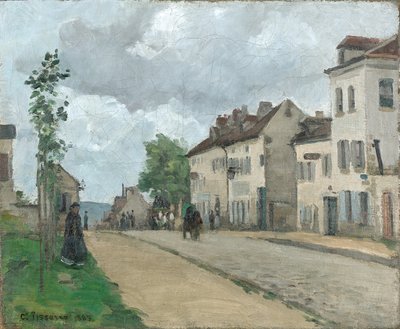 Straße w Pontoise (Rue de Gisors) autorstwa Camille Jacob Pissarro
