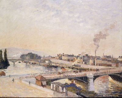 Wschód słońca nad Rouen; Wschód słońca w Rouen, 1898 autorstwa Camille Jacob Pissarro