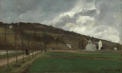 Brzegi Marny zimą, 1866 r. autorstwa Camille Jacob Pissarro