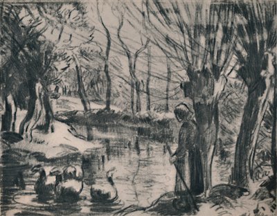 Gęsiareczka, ok. 1870, 1946 autorstwa Camille Jacob Pissarro