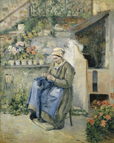 Wesoła Matka; La Mere Jolly, 1874 autorstwa Camille Jacob Pissarro