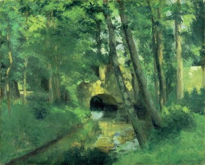 Mały most, Pontoise, 1875 r. autorstwa Camille Jacob Pissarro