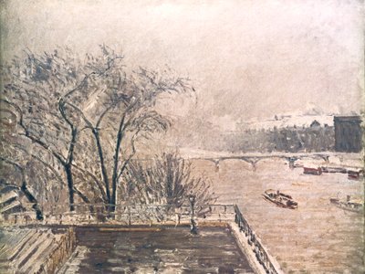 Luwr pod śniegiem, 1902 autorstwa Camille Jacob Pissarro