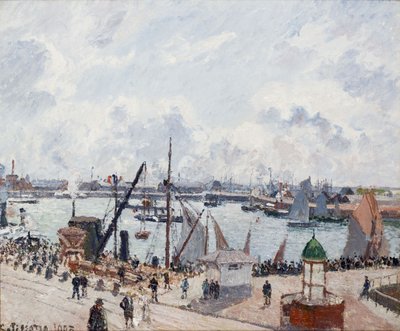 Port zewnętrzny Le Havre. Poranek. Słońce autorstwa Camille Jacob Pissarro